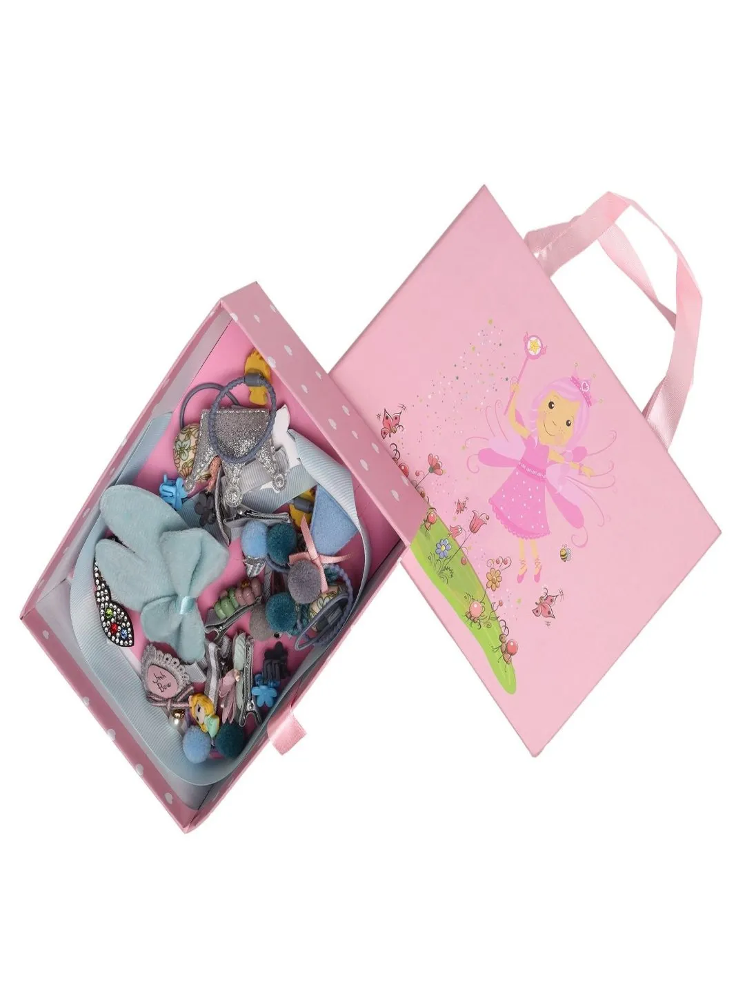 Adorable Blue Hair Accessory Set for Girls - Clips Bands & Belt