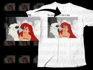 Adorable Dog Sighting Funny Ariel Png Digital Download