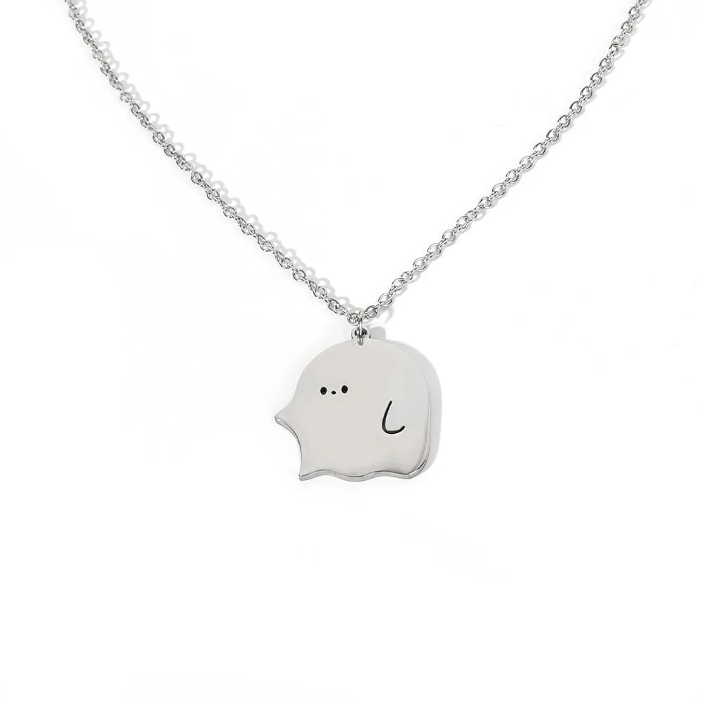 Adorable Ghost Couple Pendant Necklaces