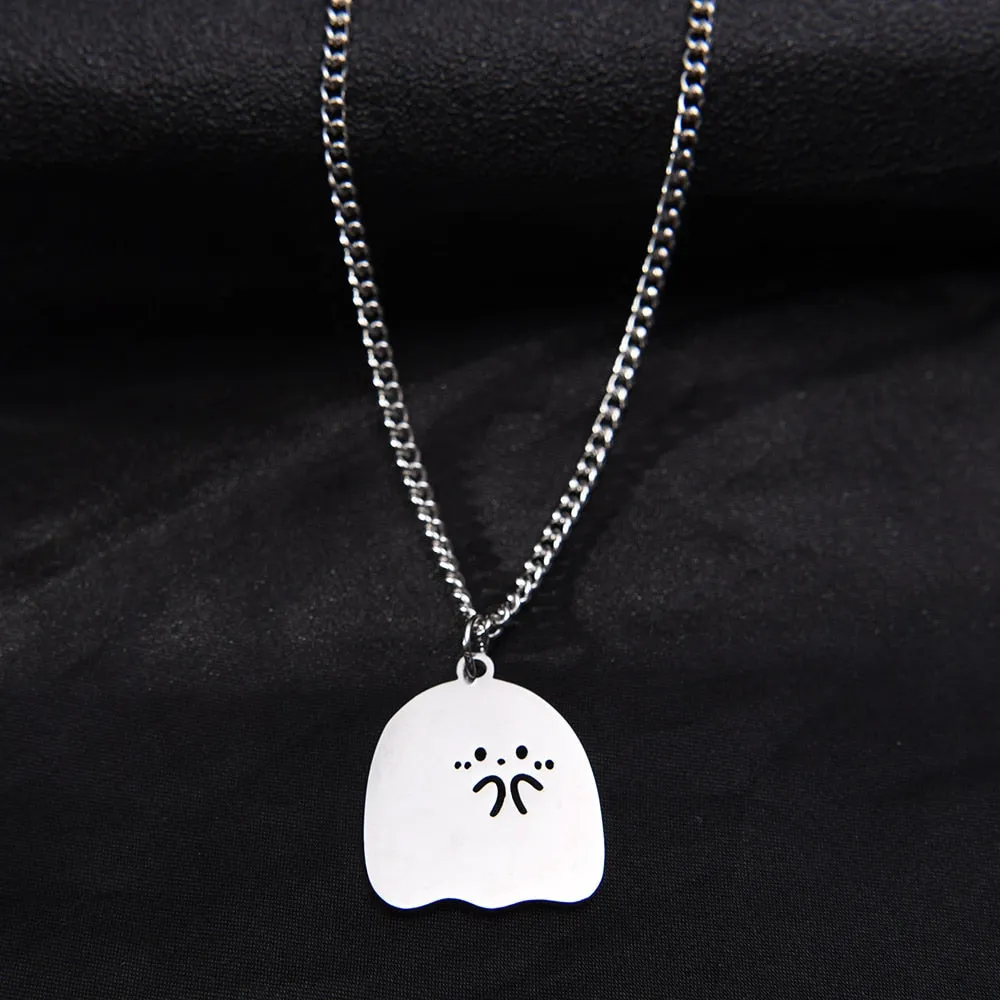 Adorable Ghost Couple Pendant Necklaces