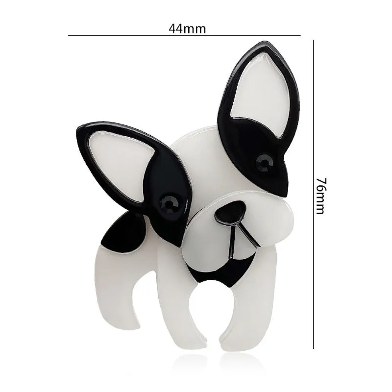 Adorable Handmade Cartoon Dog Acrylic Brooch Pin