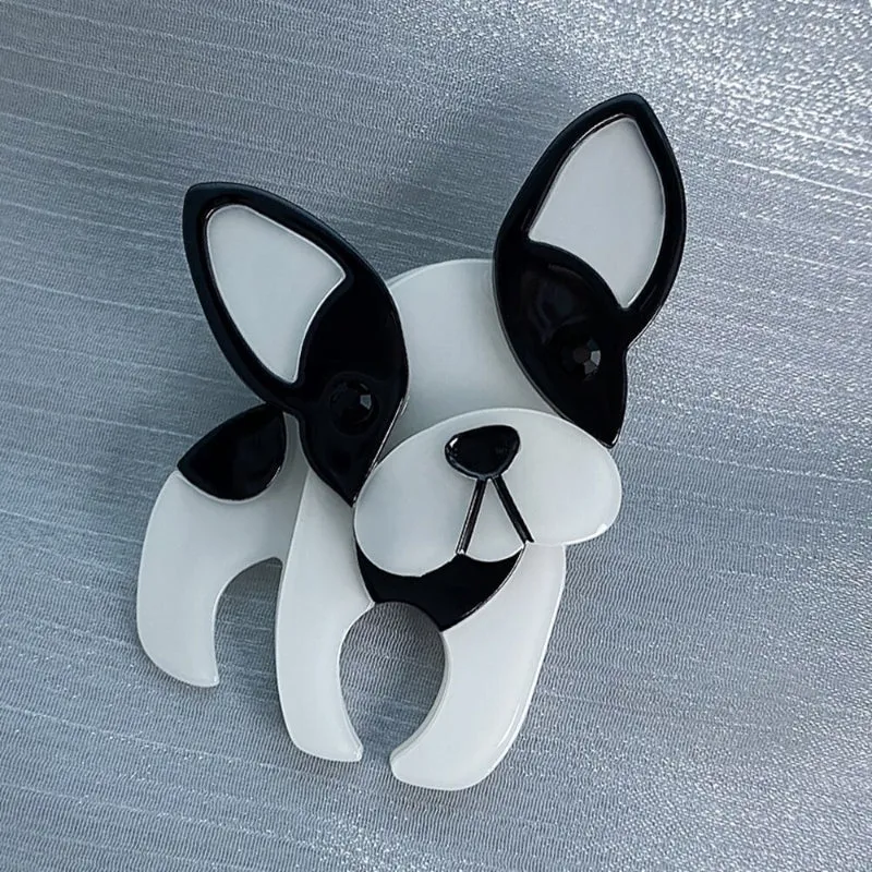 Adorable Handmade Cartoon Dog Acrylic Brooch Pin
