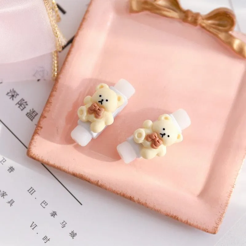 Adorable Milk Coffee Cartoon Cable Protector for Charging & Headphones