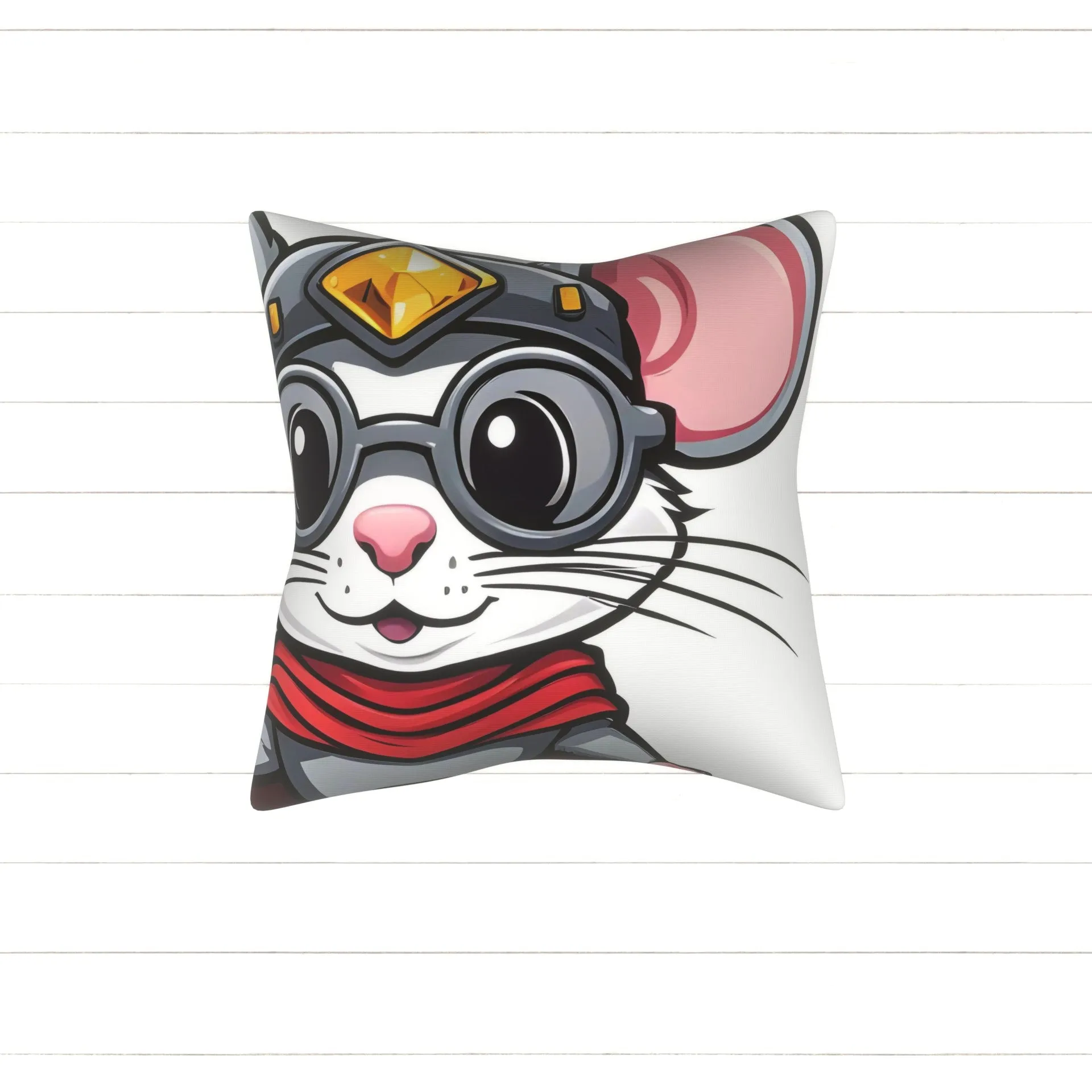 Adorable rat cartoon: charm in every whisker. Perfect for a touch of cuteness in any space!