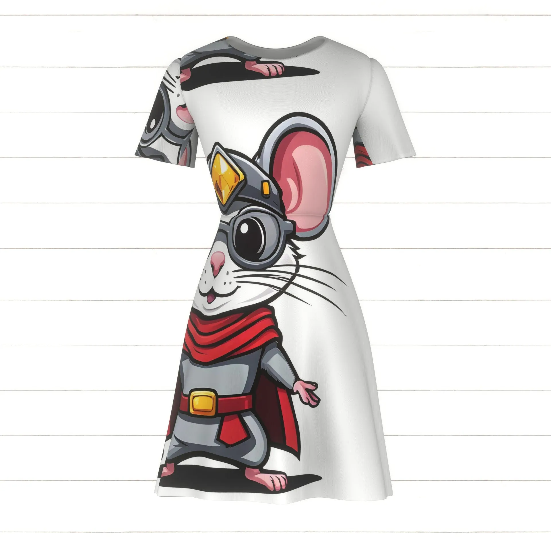 Adorable rat cartoon: charm in every whisker. Perfect for a touch of cuteness in any space!