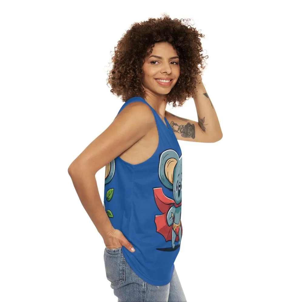 Adorable Superhero Koala Unisex Tank Top