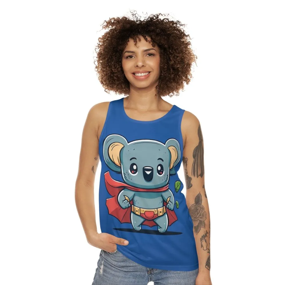 Adorable Superhero Koala Unisex Tank Top