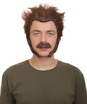 Adult Men’s Comic Book Mutant Superhero Wolf Wig | Perfect for Halloween | Flame-retardant Synthetic Fiber