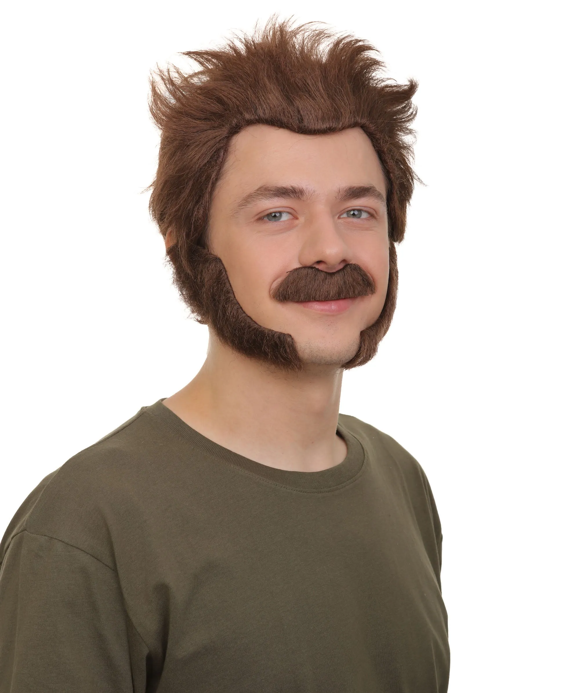Adult Men’s Comic Book Mutant Superhero Wolf Wig | Perfect for Halloween | Flame-retardant Synthetic Fiber