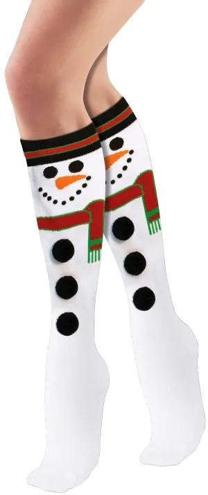 Adults Christmas Snowman Socks Costume Accessory