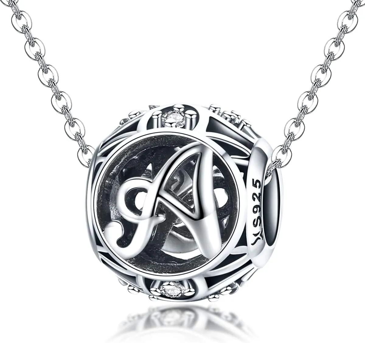 Alphabet Charms A-Z Letter Initial 925 Sterling Silver Charm Word Charm Anniversary Charm for Pandora Charm Bracelet