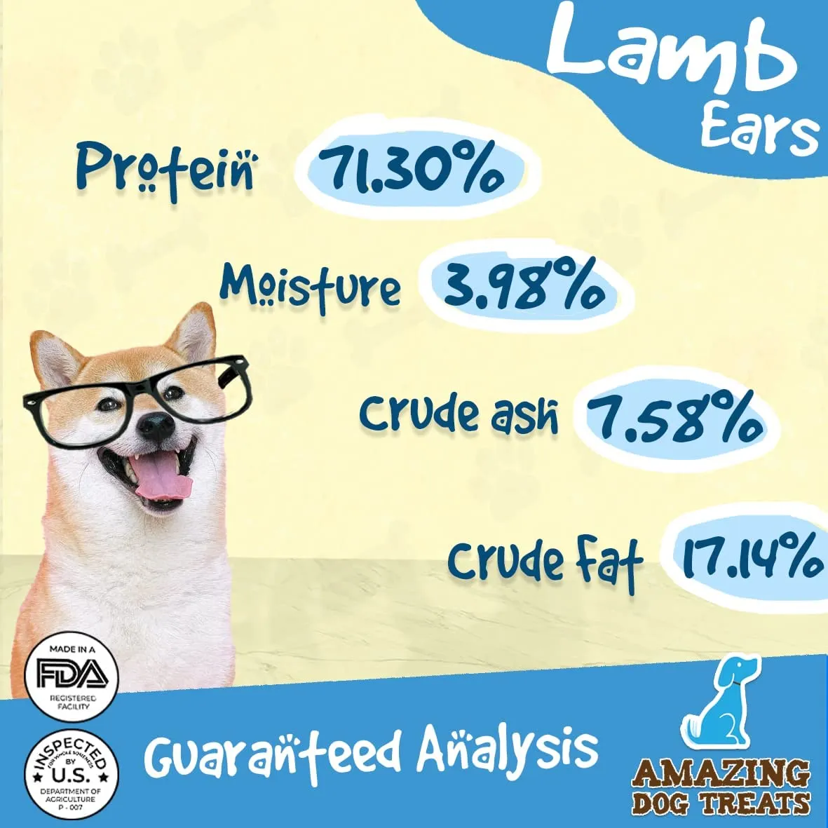 Amazing Dog Treats - Lamb Ear Dog Chews