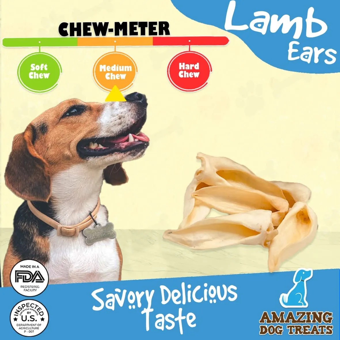 Amazing Dog Treats - Lamb Ear Dog Chews