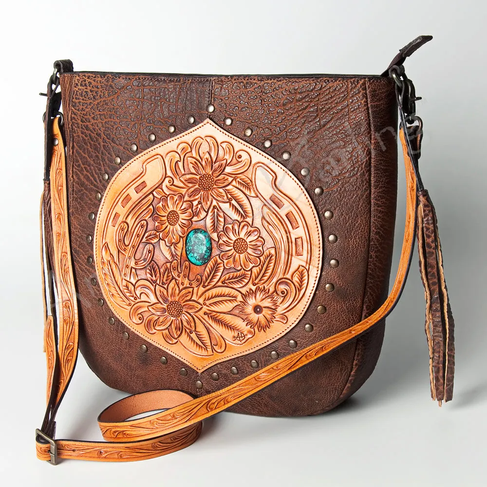 American Darling ADBGZ476 Crossbody Hand Tooled Genuine Leather Women Bag Western Handbag Purse