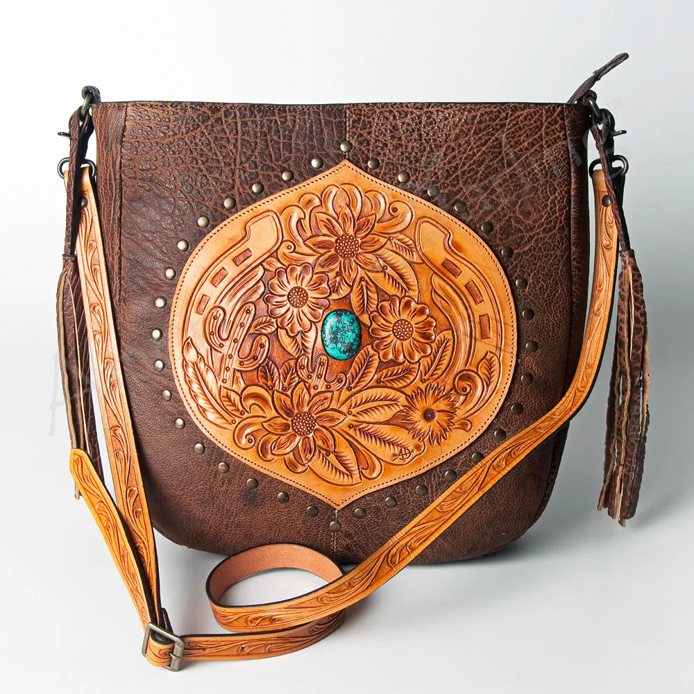 American Darling ADBGZ476 Crossbody Hand Tooled Genuine Leather Women Bag Western Handbag Purse
