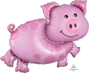 Anagram 89cm Pig SuperShape Foil Balloon