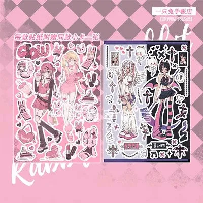 Angel and Demon Cute Cartoon Stickers Decorative Sticker