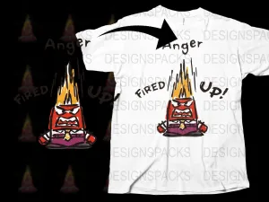 Anger Fired Up Character Graphic Design Png Digital Download