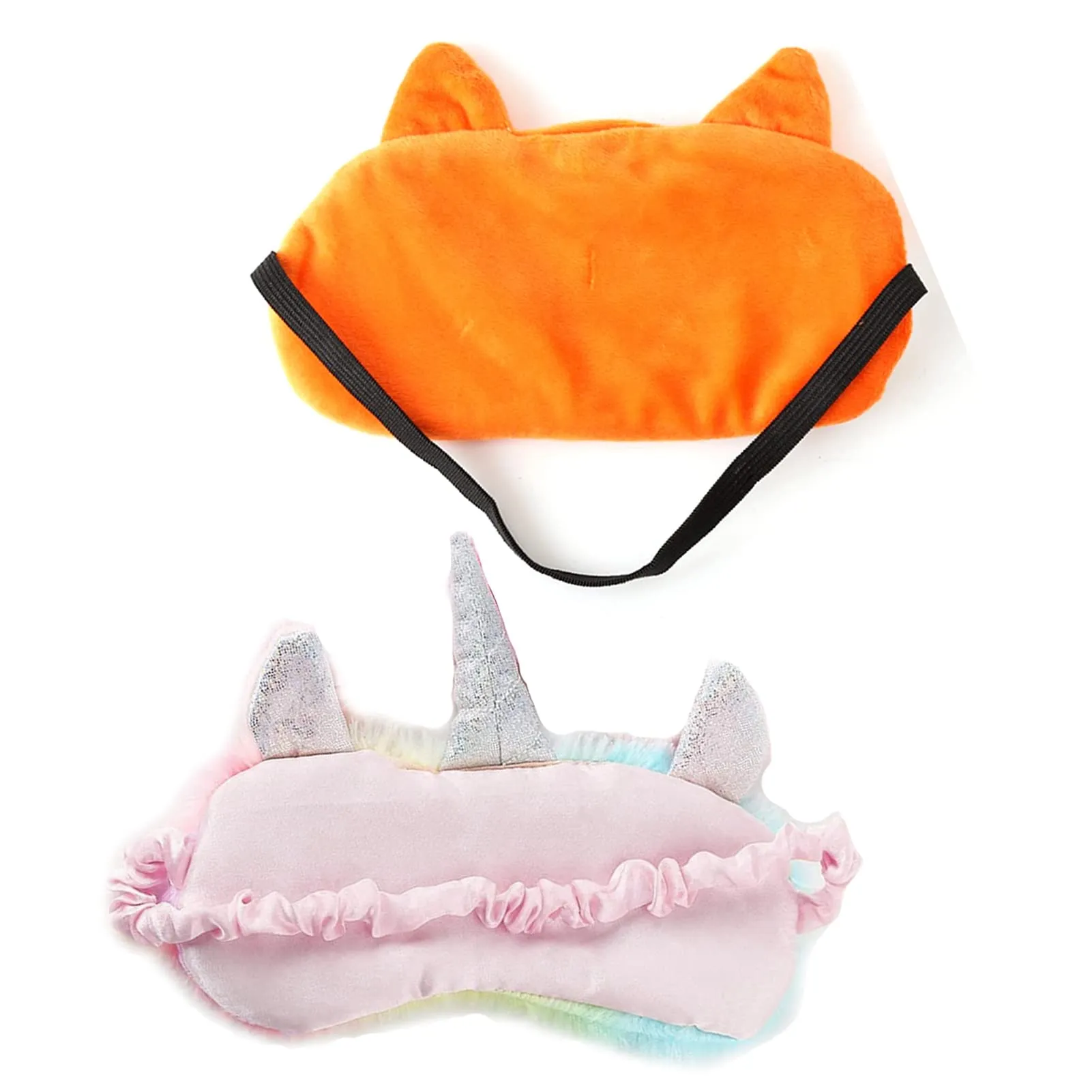 Animal Eye Mask for Sleeping Cute 3D Soft Cartoon Sleep Mask Breathable Eyeshade Kids Adult Women for Travel Pajamas Slumber Party (2 PCS) 2 Pcs