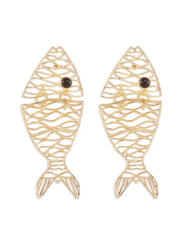 Animal Shape Hollow Drop Earrings