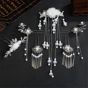 Antique Hairpin Set Costume dress Tassel Ladder Hairpin Hanfu dress Moonlight Allure