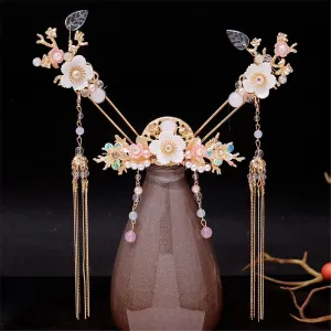 Antique Hanfu dress Hairpin Fringed Step Shaking Ancient Costume Hair Accessories Set Accessories 4