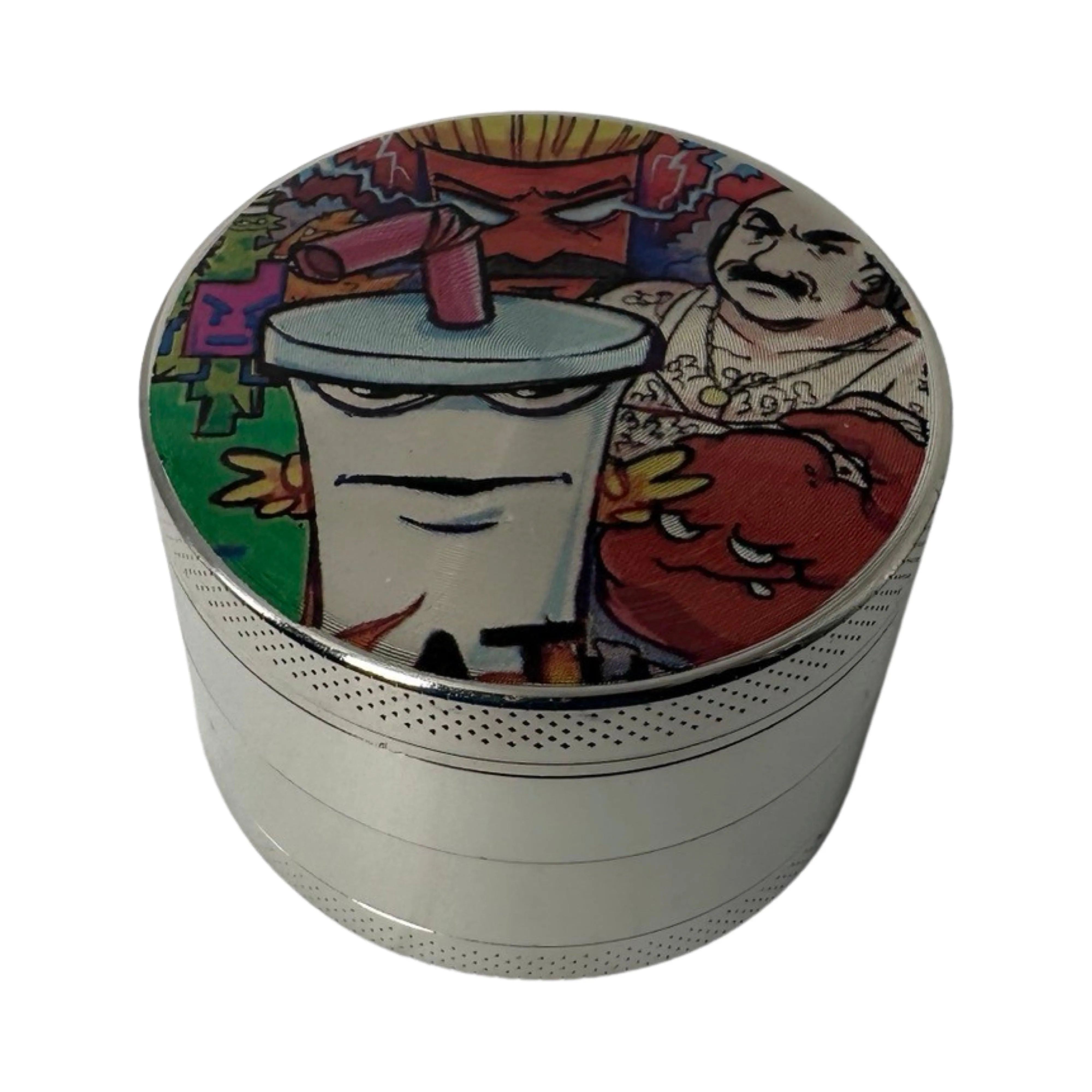 Aqua Team Cartoon Spice Grinder, Stash Jar, Rolling Tray Set