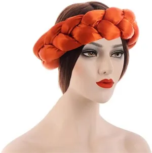 Attractive Satin Twist Braids Hair Tie Headbands for Women Hair Accessories Elastic Hair Bands Ladies Turban Bandage Headwear
