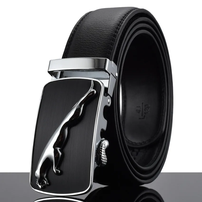 Automatic Buckle Cowhide Leather Men's Belt