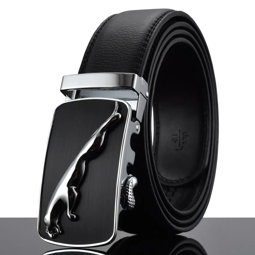 Automatic Buckle Cowhide Leather Men's Belt