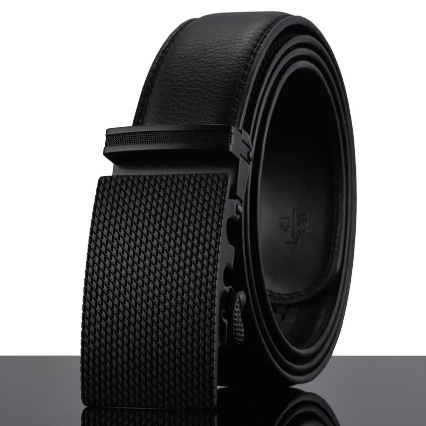Automatic Buckle Cowhide Leather Men's Belt