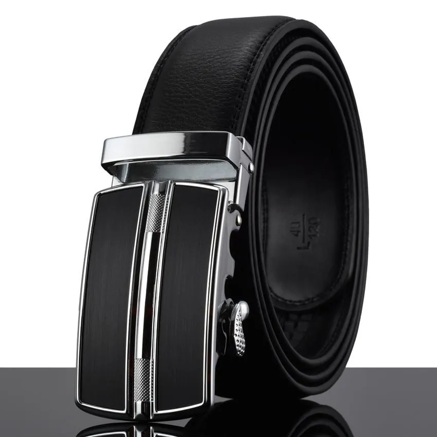 Automatic Buckle Cowhide Leather Men's Belt