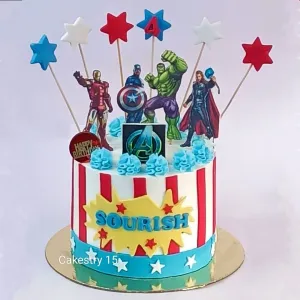 Avengers Team 2kg Birthday Cake