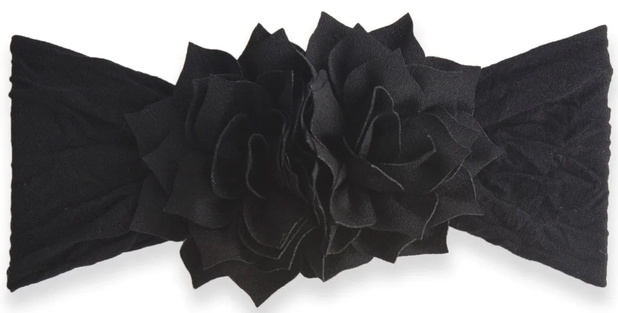 Baby Bling Holiday Poinsettia Headband-Black