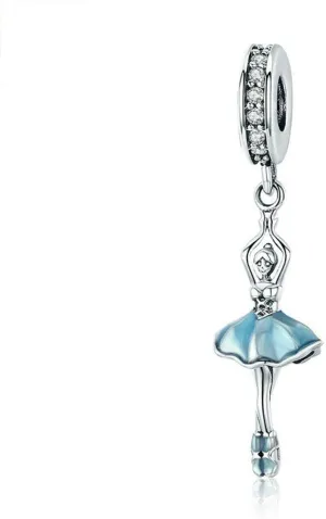 Ballet girl Charm 925 Sterling Silver Dancing Charm Birthday Charm Anniversary Charm for Pandora Charm Bracelet