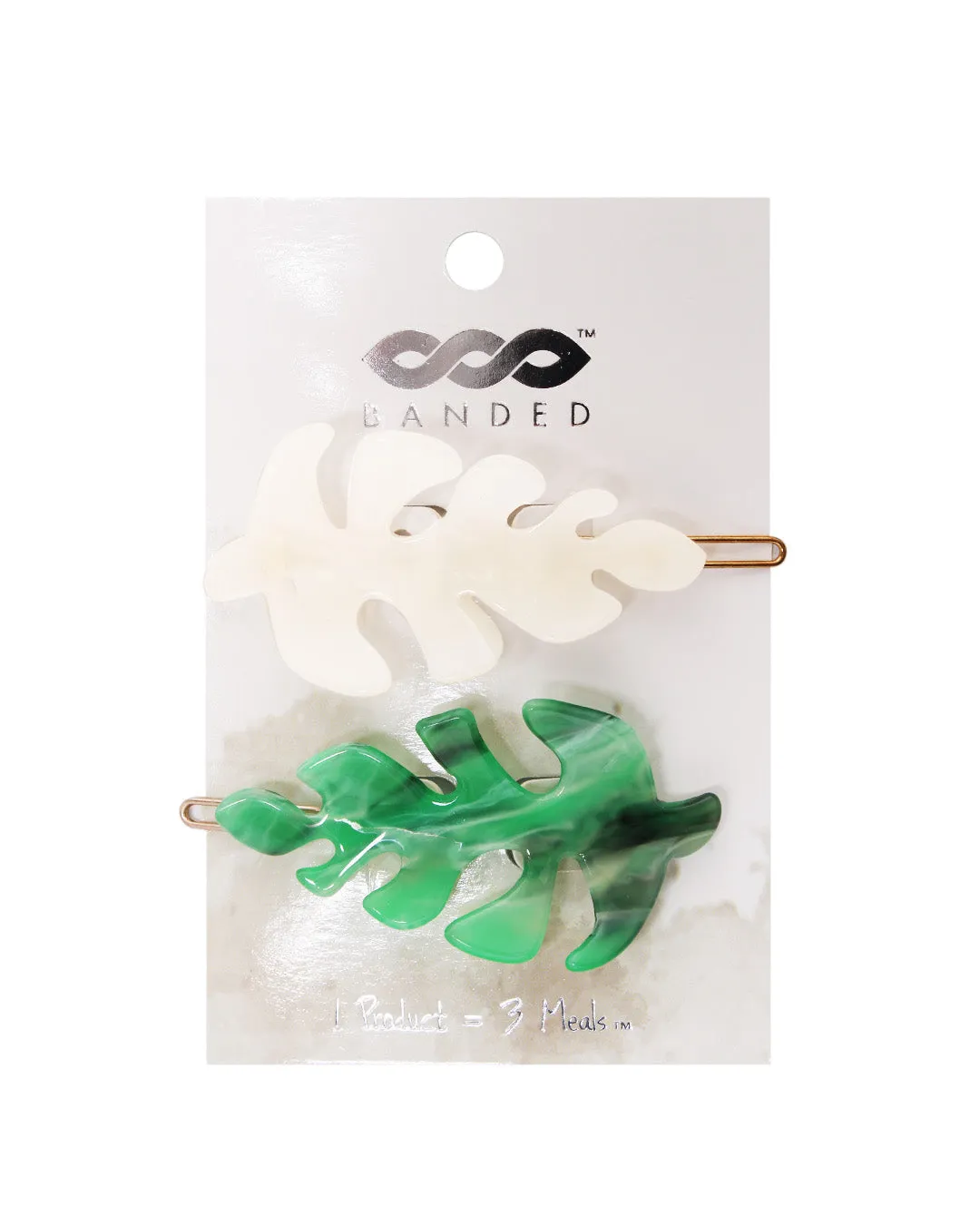 Banded - Acrylic Barrettes, Unbeleafable