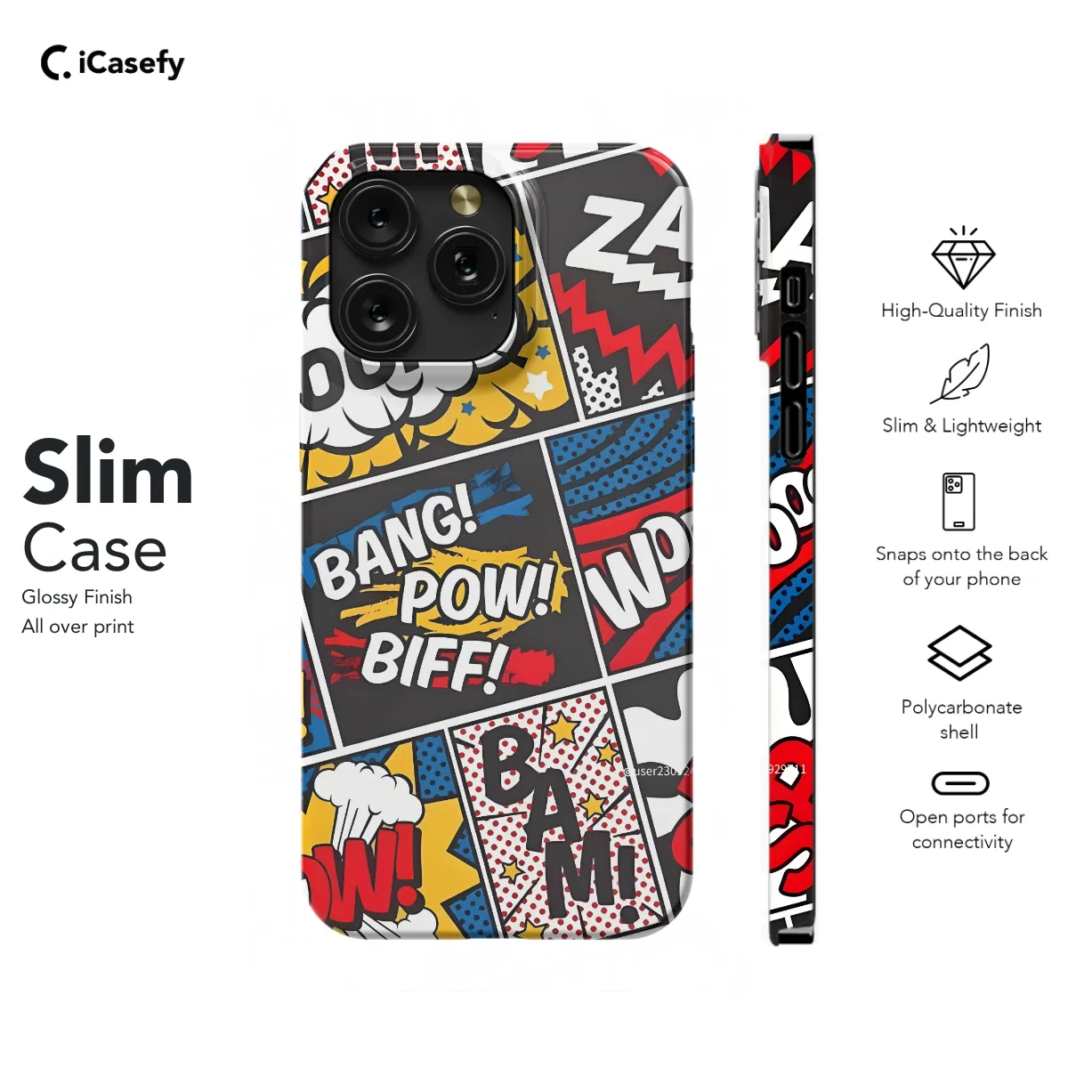 Bang Pow Biff Cartoon Phone Case iPhone Samsung Pixel & More 82