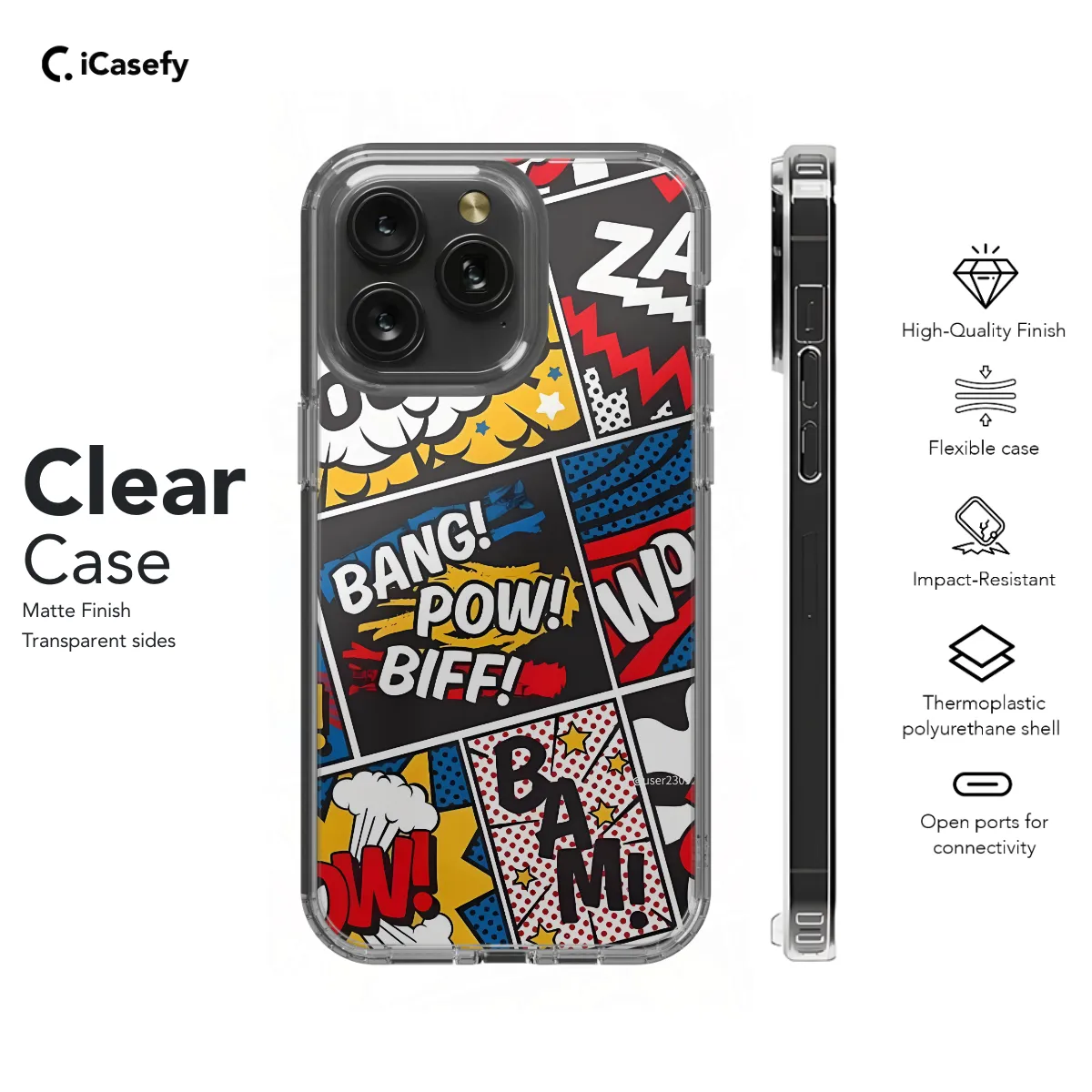 Bang Pow Biff Cartoon Phone Case iPhone Samsung Pixel & More 82