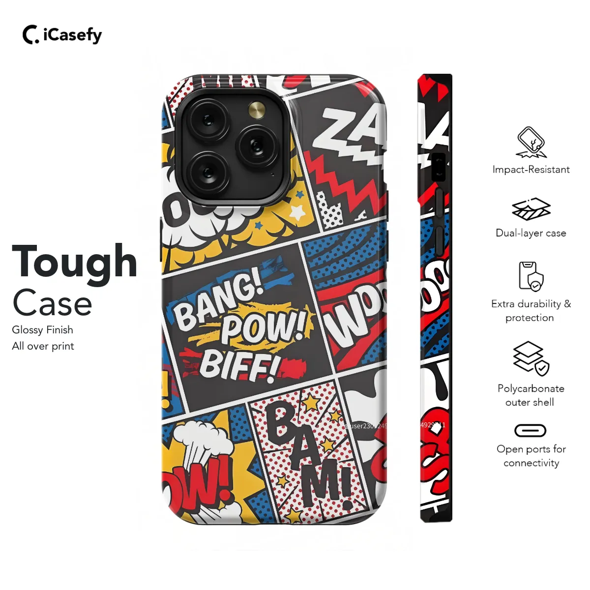 Bang Pow Biff Cartoon Phone Case iPhone Samsung Pixel & More 82