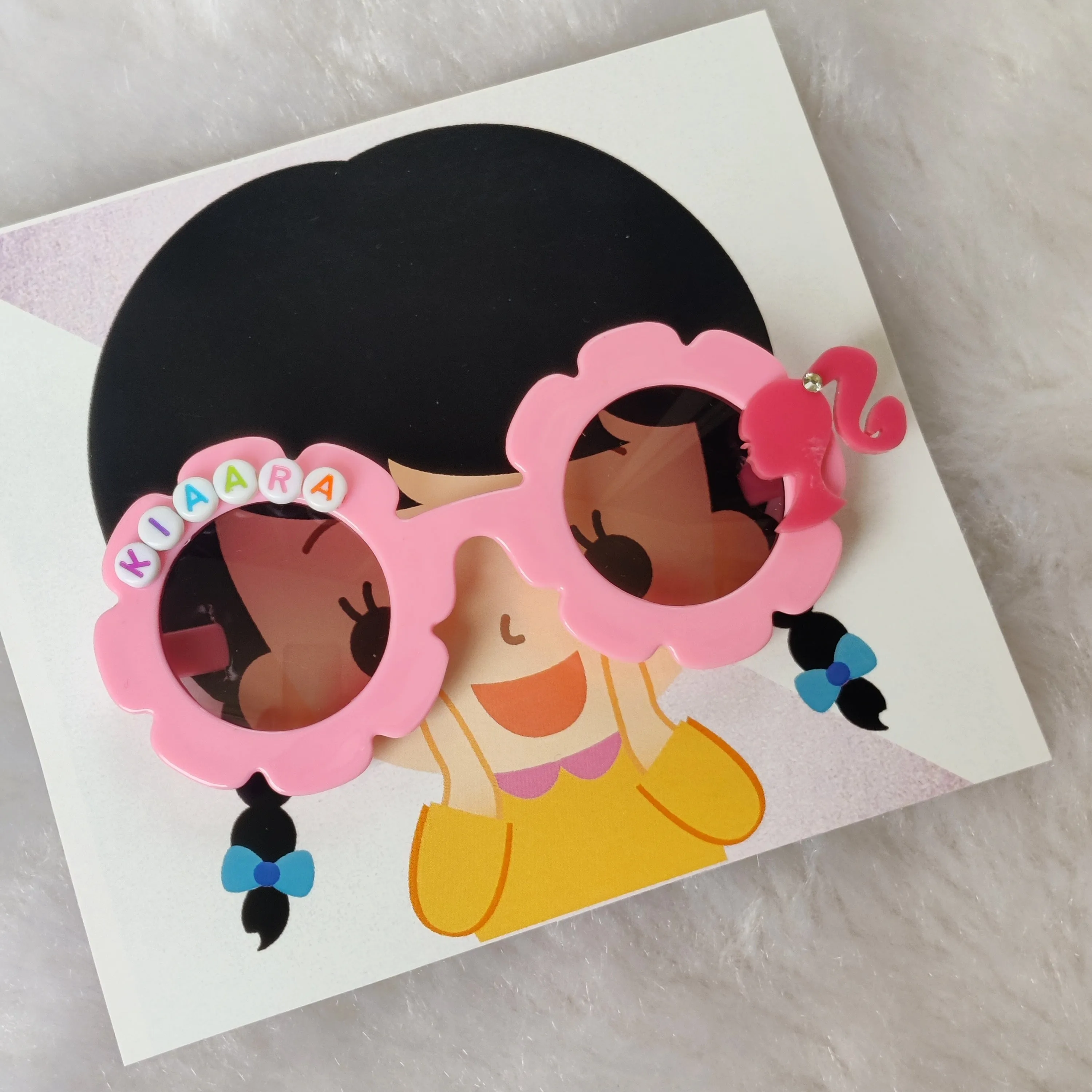 Barbie Theme Customized Name Sunglass (PREPAID ORDERS)