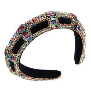 Baroque Heavy Duty Full Diamond Pearl Velvet Hair Band Temperament Hair Accessories