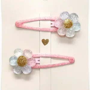 Barrettes à cheveux - Fleurs paquerettes Daisies