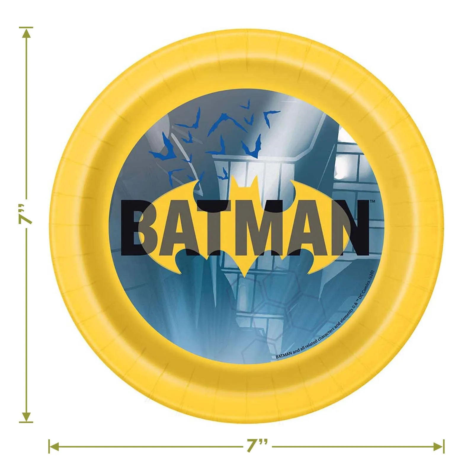 Batman Party Supplies - Batman Superhero Paper Dessert Plates and Beverage Napkins (Serves 16)