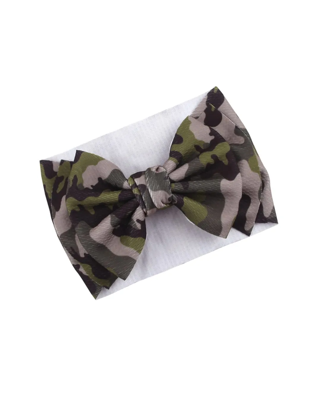 BBTDIN Baby Girls Camo Turban Headband Baby Camouflage Bowknot Baby Camo Hair Bow Headwear BBG81 (A2-Turban)