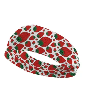 BBTDIN Strawberry Headband Turban Women Strawberry Headwarp Bandana Strawberry Hair Band Headwear BW45 (A)