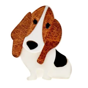 Beautiful Cute Acrylic Long Ear Dog Brooches For Women