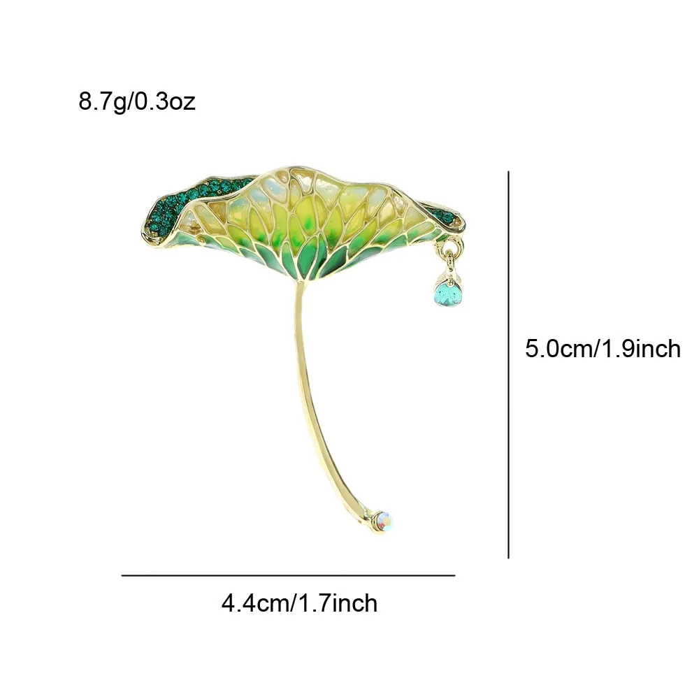 Beautiful Summer Lotus Leaf Brooches For Women