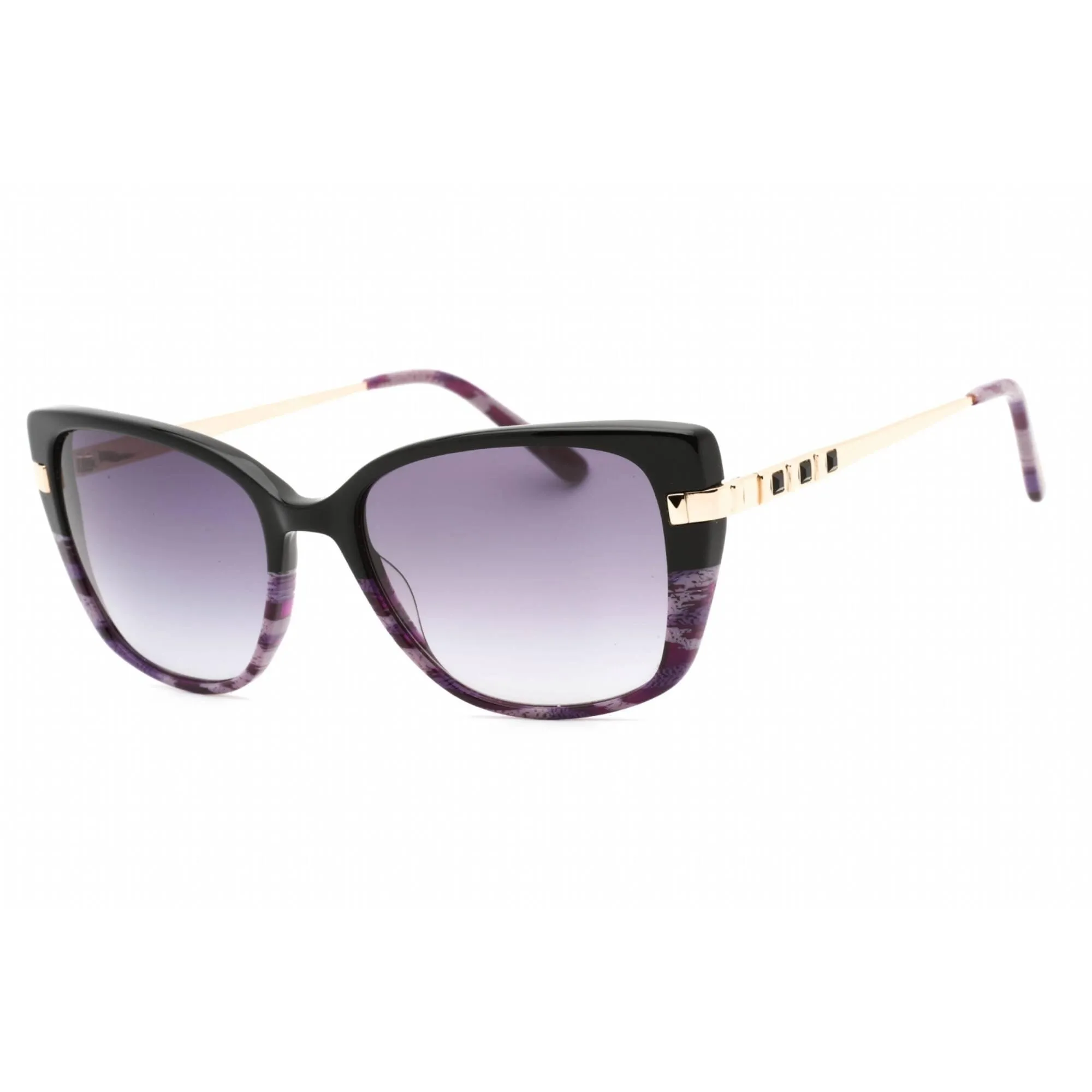 Bebe Women's Sunglasses - Jet Animal Zylonite Full Rim Cat Eye Frame | BB7237 001