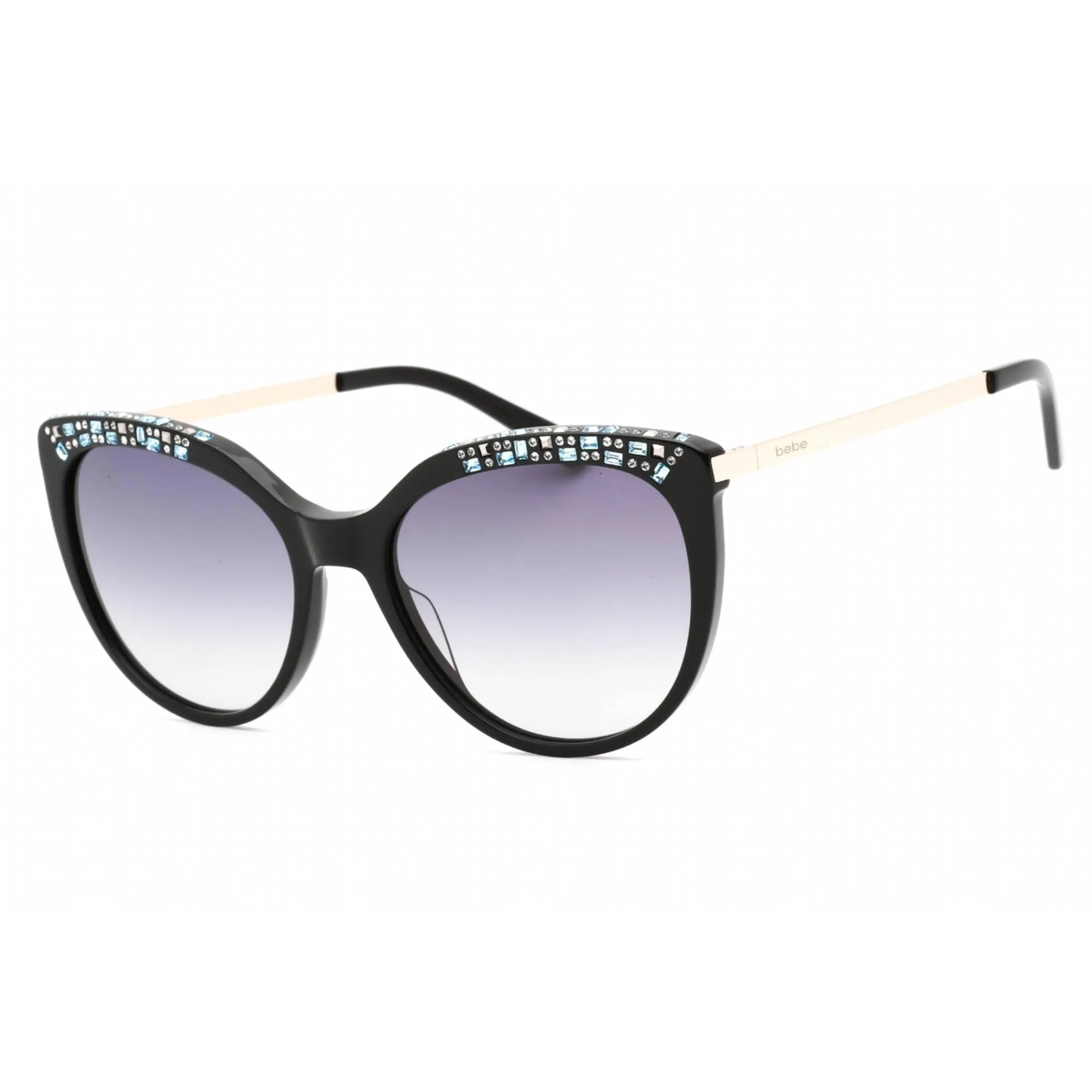 Bebe Women's Sunglasses - Jet Zylonite Full Rim Smoke Gradient Lens Frame | BB7223 001