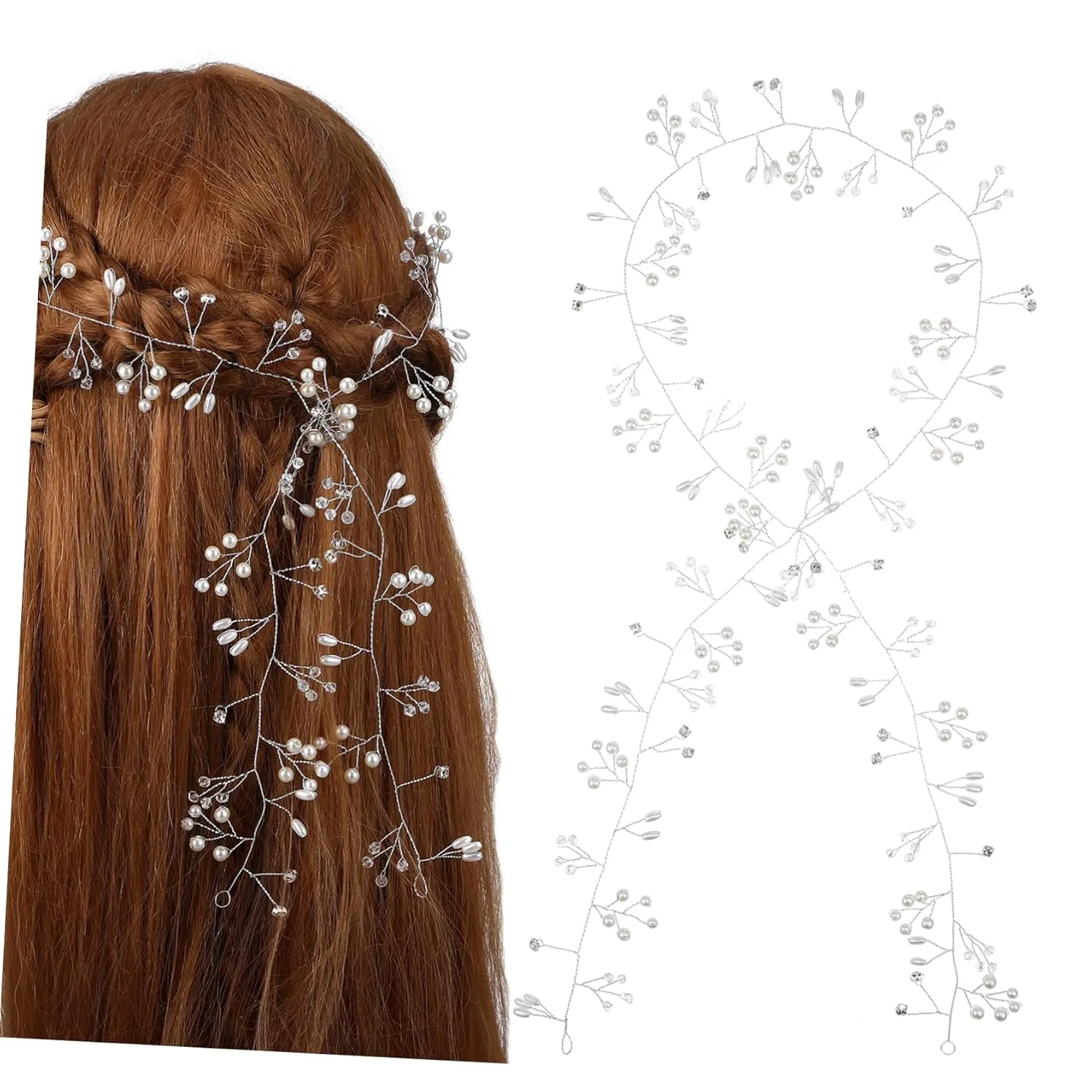 BESPORTBLE Lightweight Pearl Hairband Hair Accessories for Wedding Elegant Bridal Headpiece